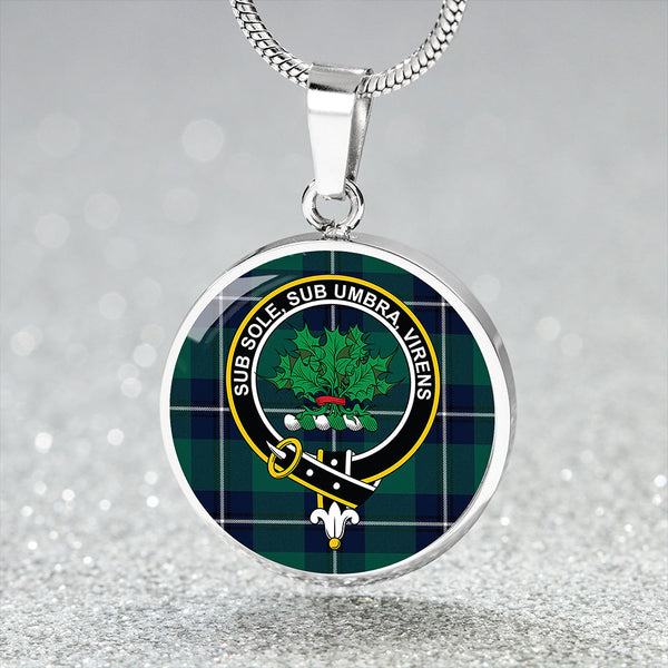 Irvine Modern Clan Badge Tartan Classic Circle Necklace