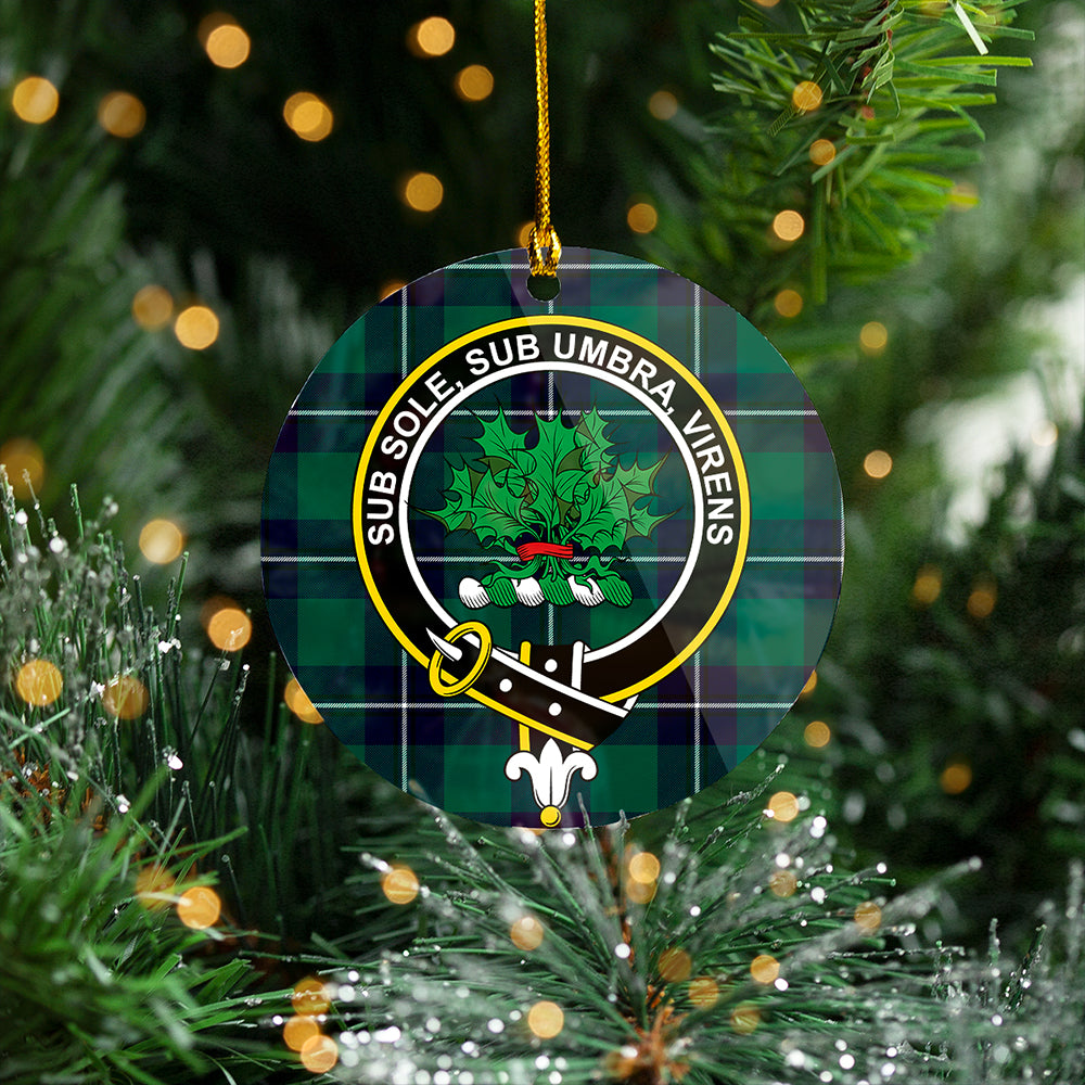 Irvine Modern Clan Badge Tartan Plastic Christmas Ornaments