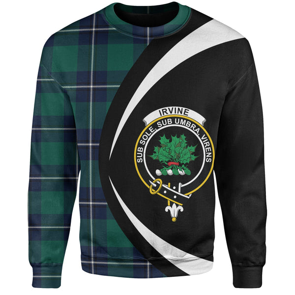 Irvine Modern Clan Badge Tartan Sweatshirt Circle Style Personalized