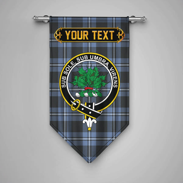 Irvine Weathered Clan Badge Tartan Gonfalon Personalize