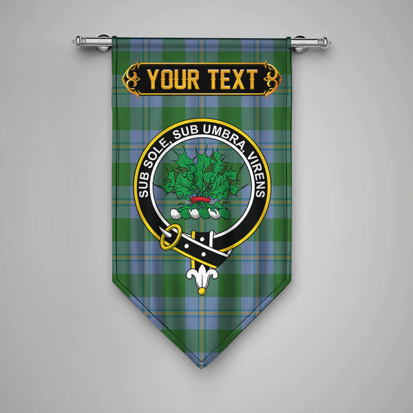 Irvine of Bonshaw Ancient Clan Badge Tartan Gonfalon Personalize