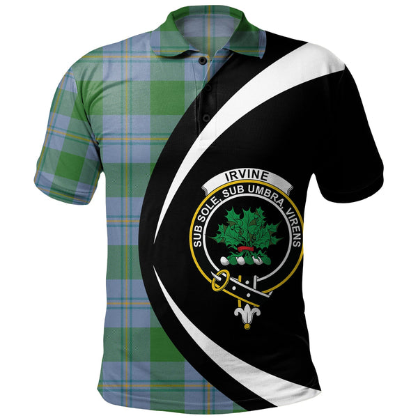 Irvine of Bonshaw Ancient Clan Badge Tartan Polo Shirt Circle Style Personalized