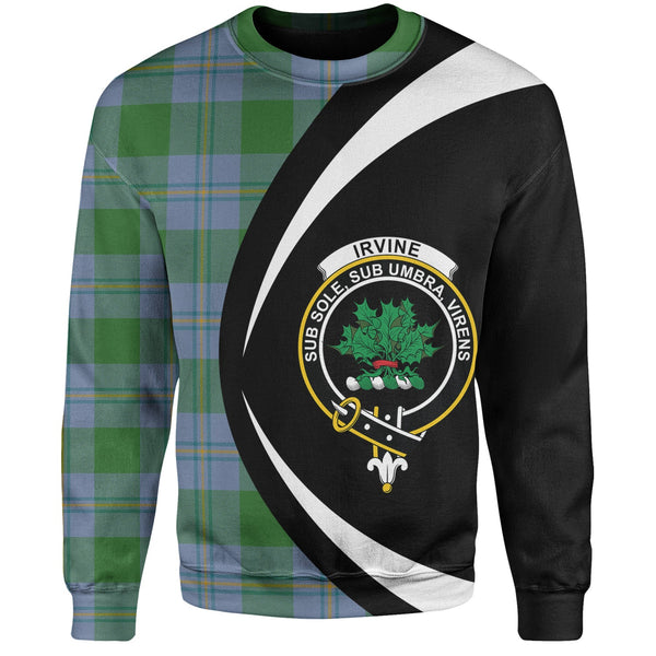 Irvine of Bonshaw Ancient Clan Badge Tartan Sweatshirt Circle Style Personalized