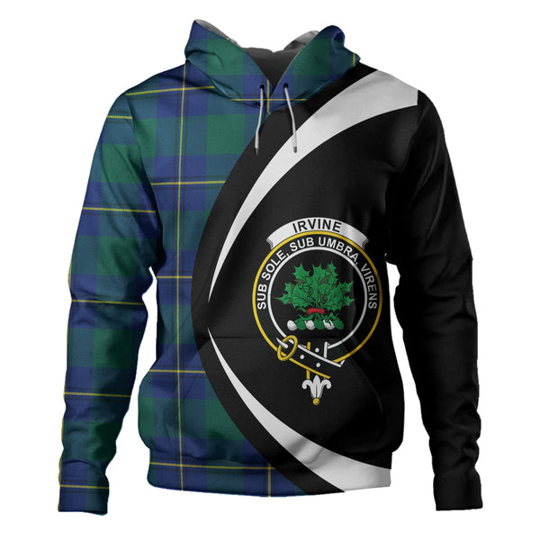 Irvine of Bonshaw Modern Clan Badge Tartan Hoodie Circle Style