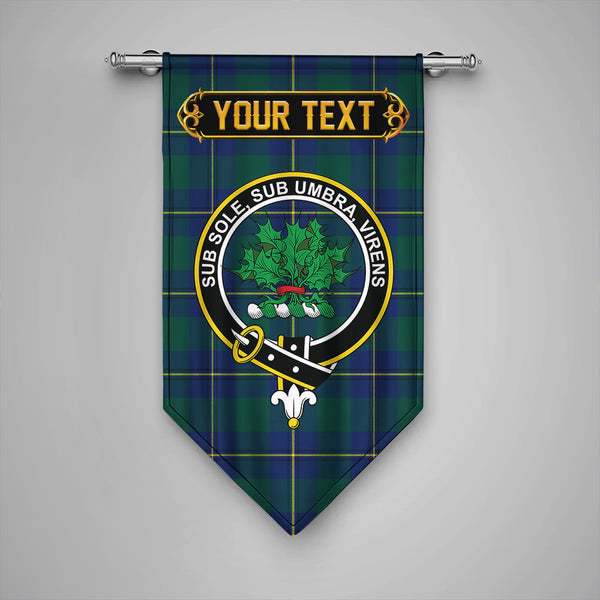 Irvine of Bonshaw Modern Clan Badge Tartan Gonfalon Personalize