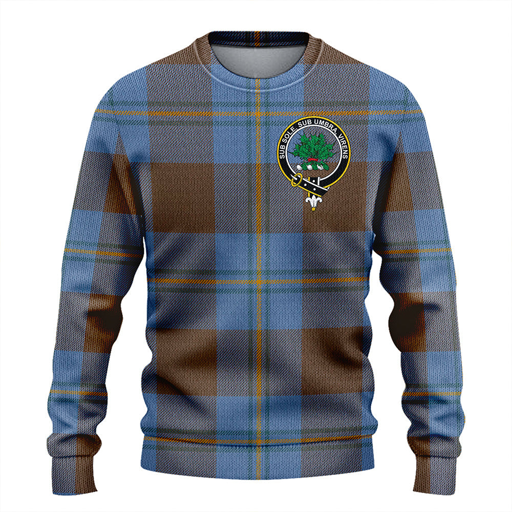 Irvine of Bonshaw Weathered Clan Badge Tartan Knitted Sweater