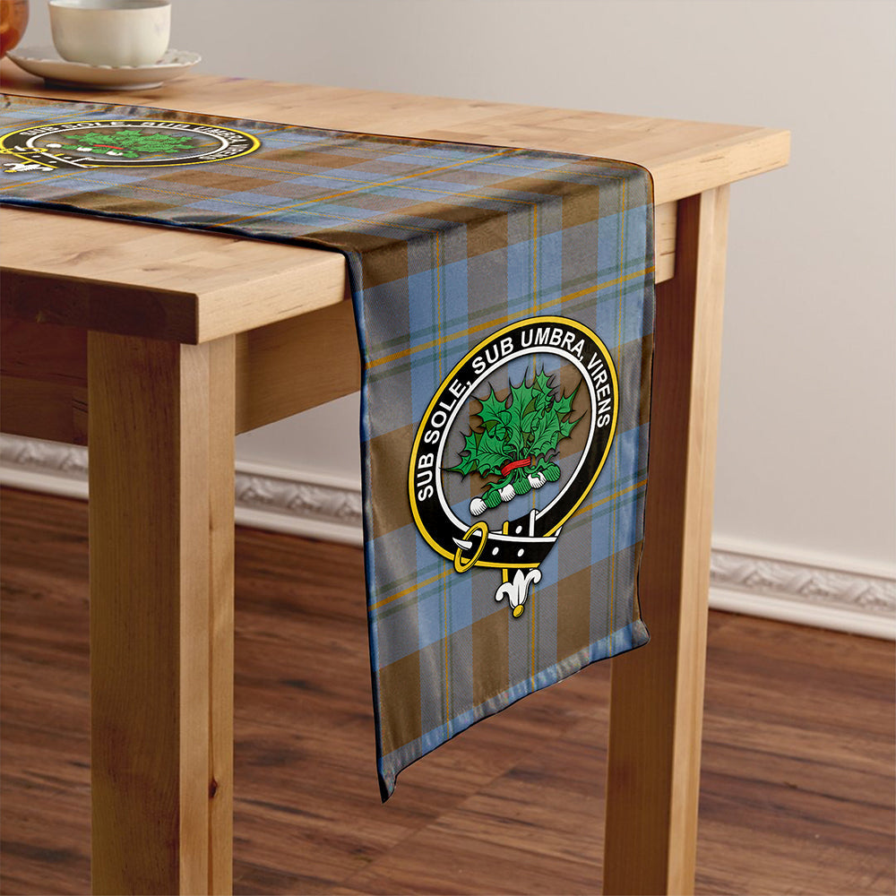 Irvine of Bonshaw Weathered Clan Badge Tartan Table Runner