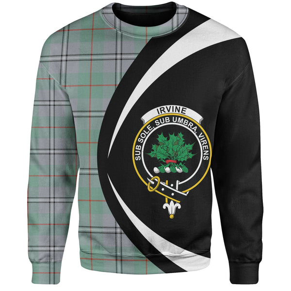 Irvine of Glentulchan Ancient Clan Badge Tartan Sweatshirt Circle Style Personalized