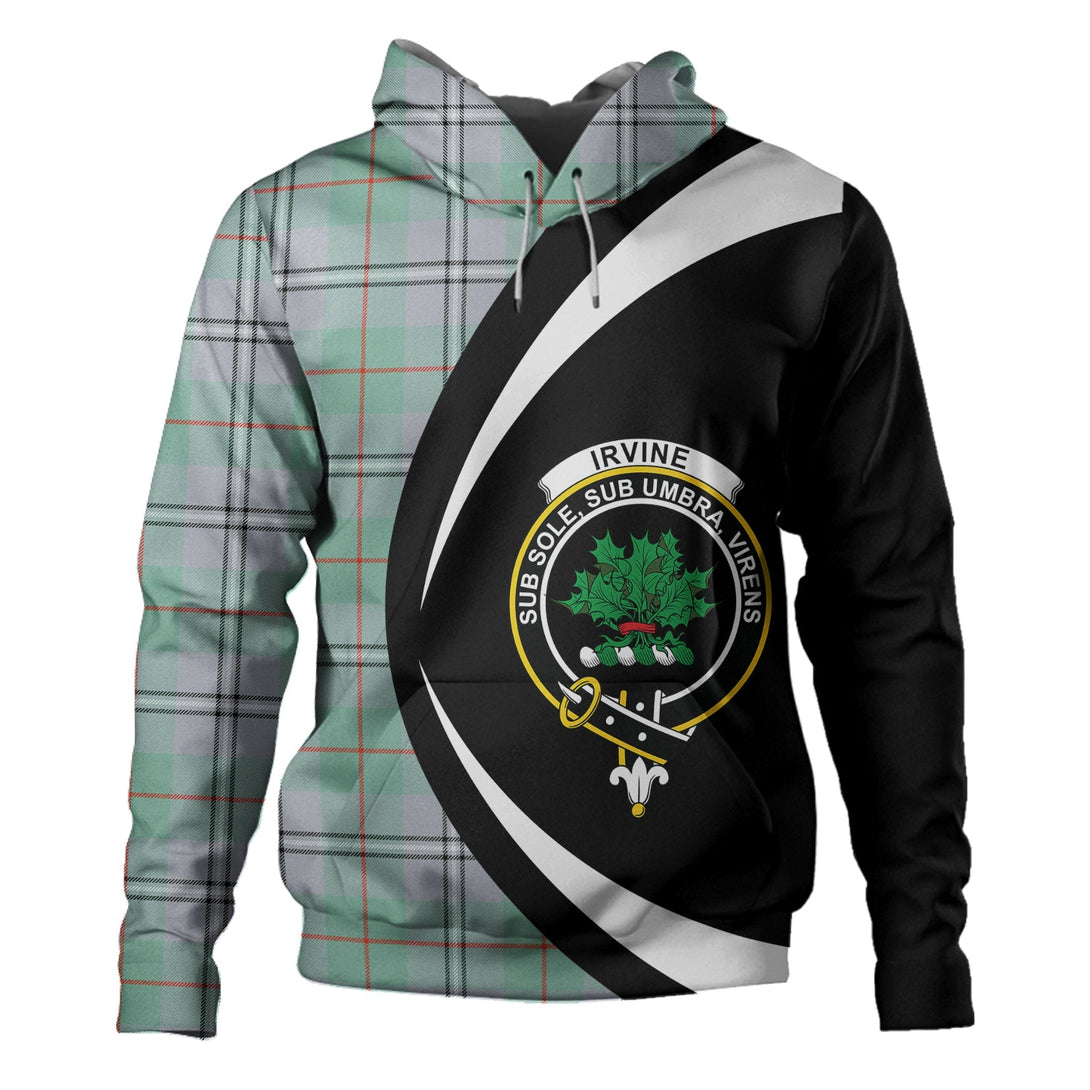 Irvine of Glentulchan Ancient Clan Badge Tartan Hoodie Circle Style