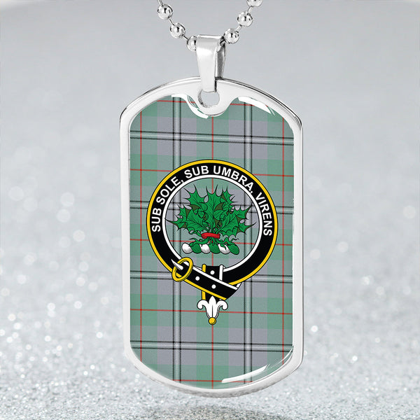 Irvine of Glentulchan Ancient Clan Badge Classic Tartan Dog Tag Necklace