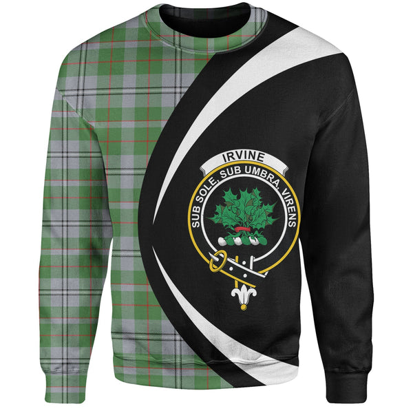 Irvine of Glentulchan Modern Clan Badge Tartan Sweatshirt Circle Style Personalized