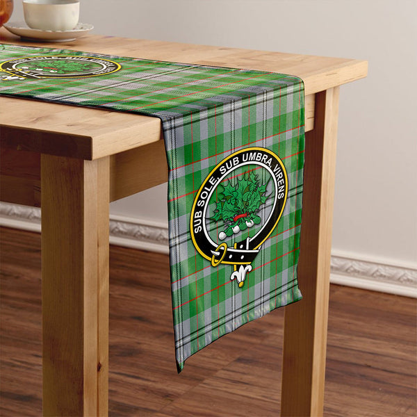 Irvine of Glentulchan Modern Clan Badge Tartan Table Runner