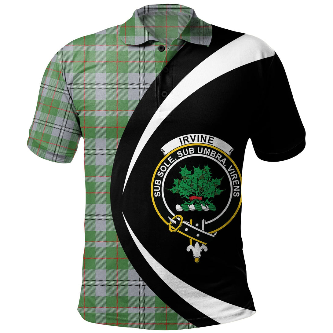 Irvine of Glentulchan Modern Clan Badge Tartan Polo Shirt Circle Style Personalized