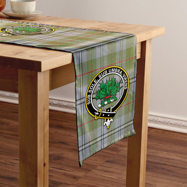 Irvine of Glentulchan Weathered Clan Badge Tartan Table Runner