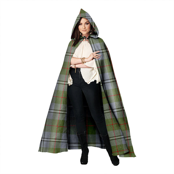 Irvine of Glentulchan Weathered Clan Badge Tartan Hooded Cloak