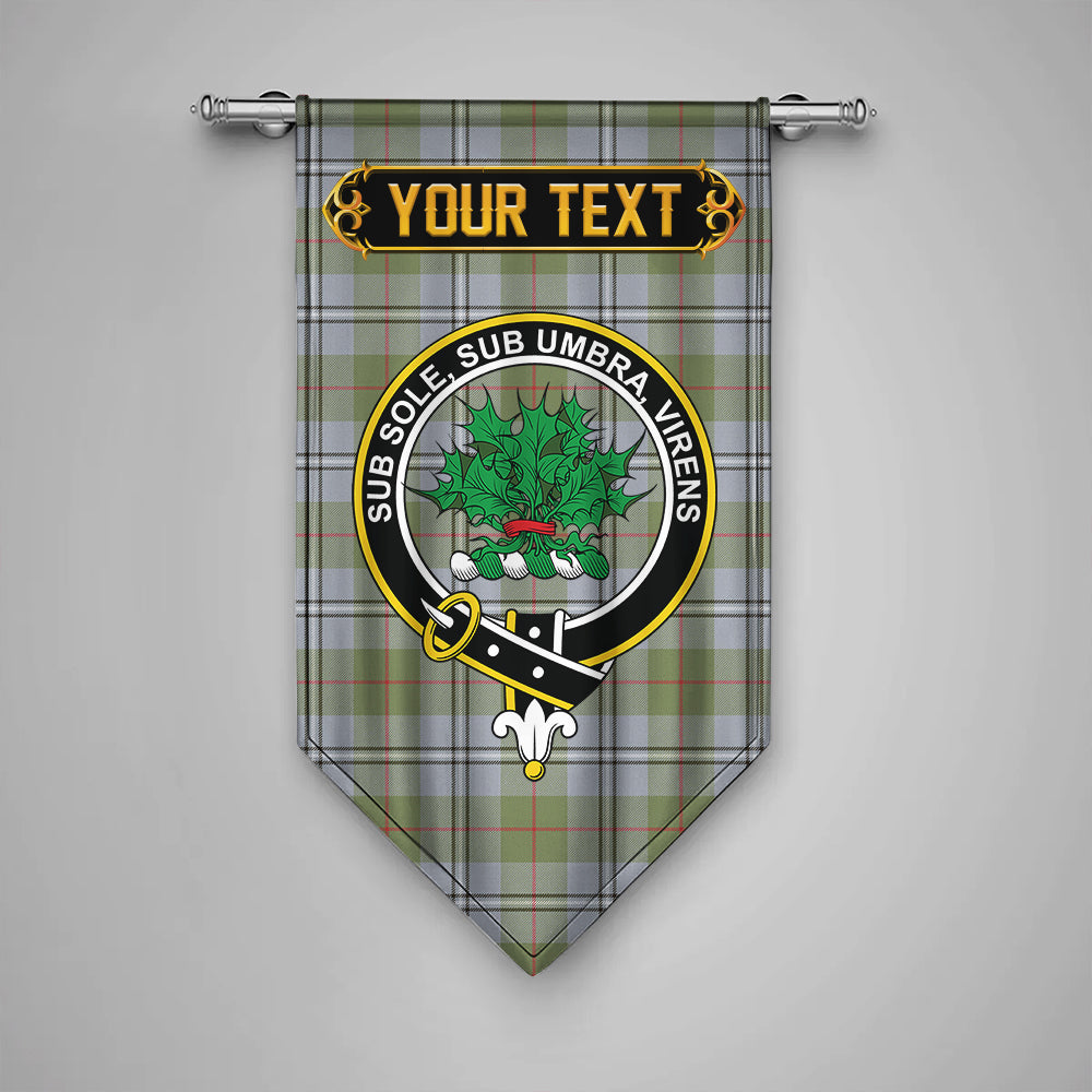 Irvine of Glentulchan Weathered Clan Badge Tartan Gonfalon Personalize