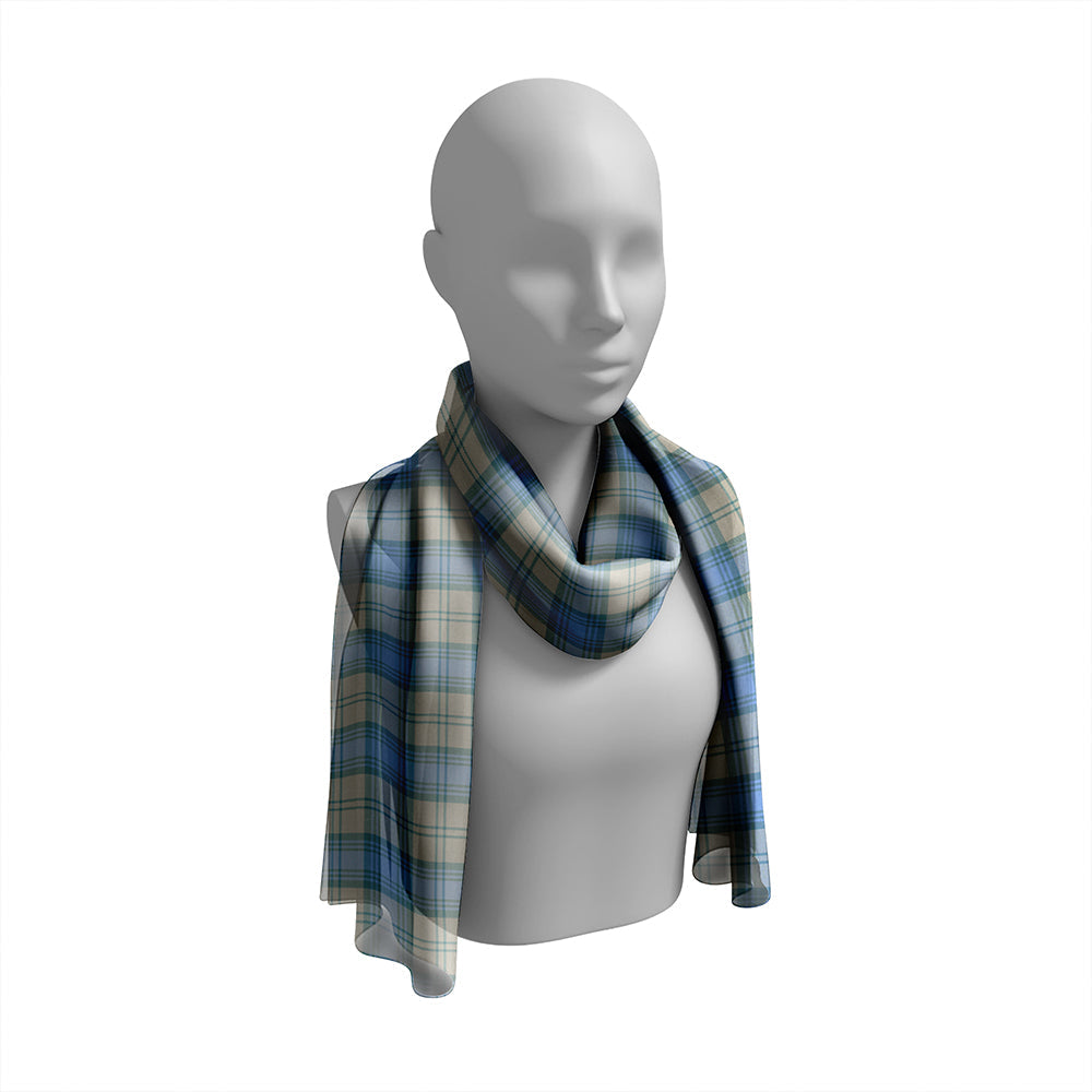 Isle of Man Manx Centenary Weathered Tartan Classic Silk Habotai Long Scarf