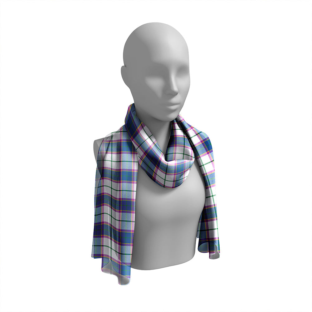 Isle of Man Manx Dress Modern Tartan Classic Silk Habotai Long Scarf