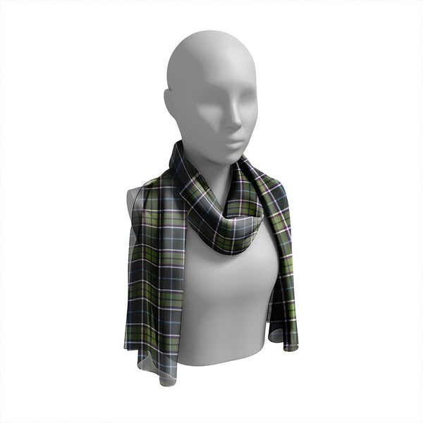 Isle of Man Manx Ellan Vannin Weathered Tartan Classic Silk Habotai Long Scarf