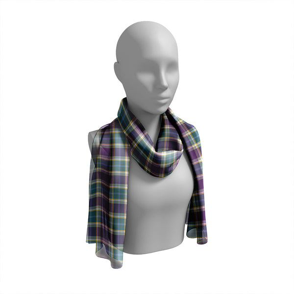 Isle of Man Manx Hunting Weathered Tartan Classic Silk Habotai Long Scarf