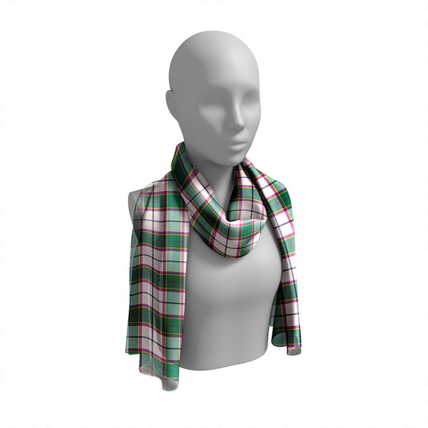 Isle of Man Manx Laxey Dress Green Modern Tartan Classic Silk Habotai Long Scarf