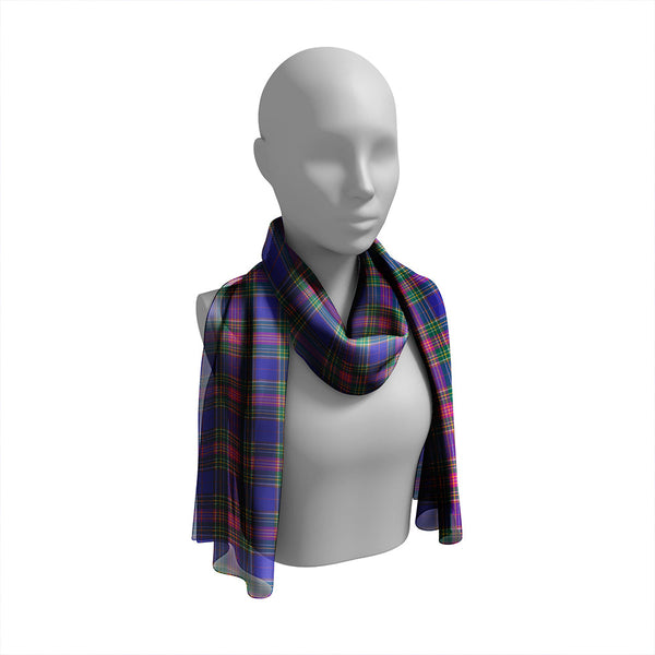 Isle of Man Manx Modern Tartan Classic Silk Habotai Long Scarf