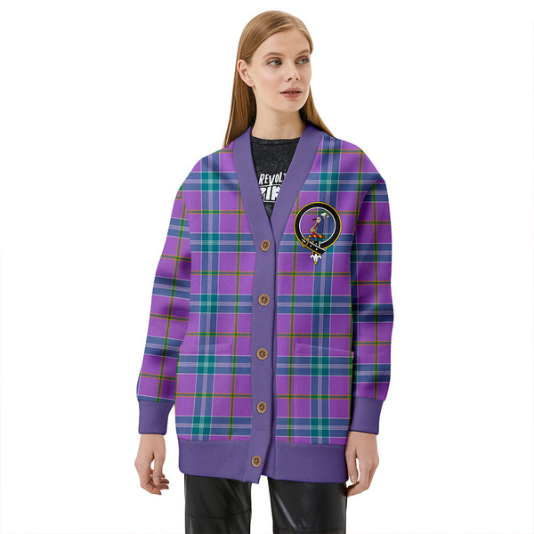 Jackson Ancient Clan Badge Tartan V-neck Cardigan