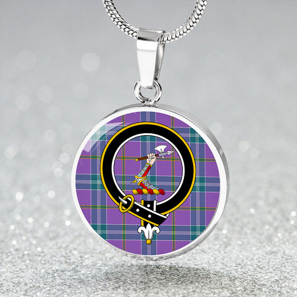 Jackson Ancient Clan Badge Tartan Classic Circle Necklace