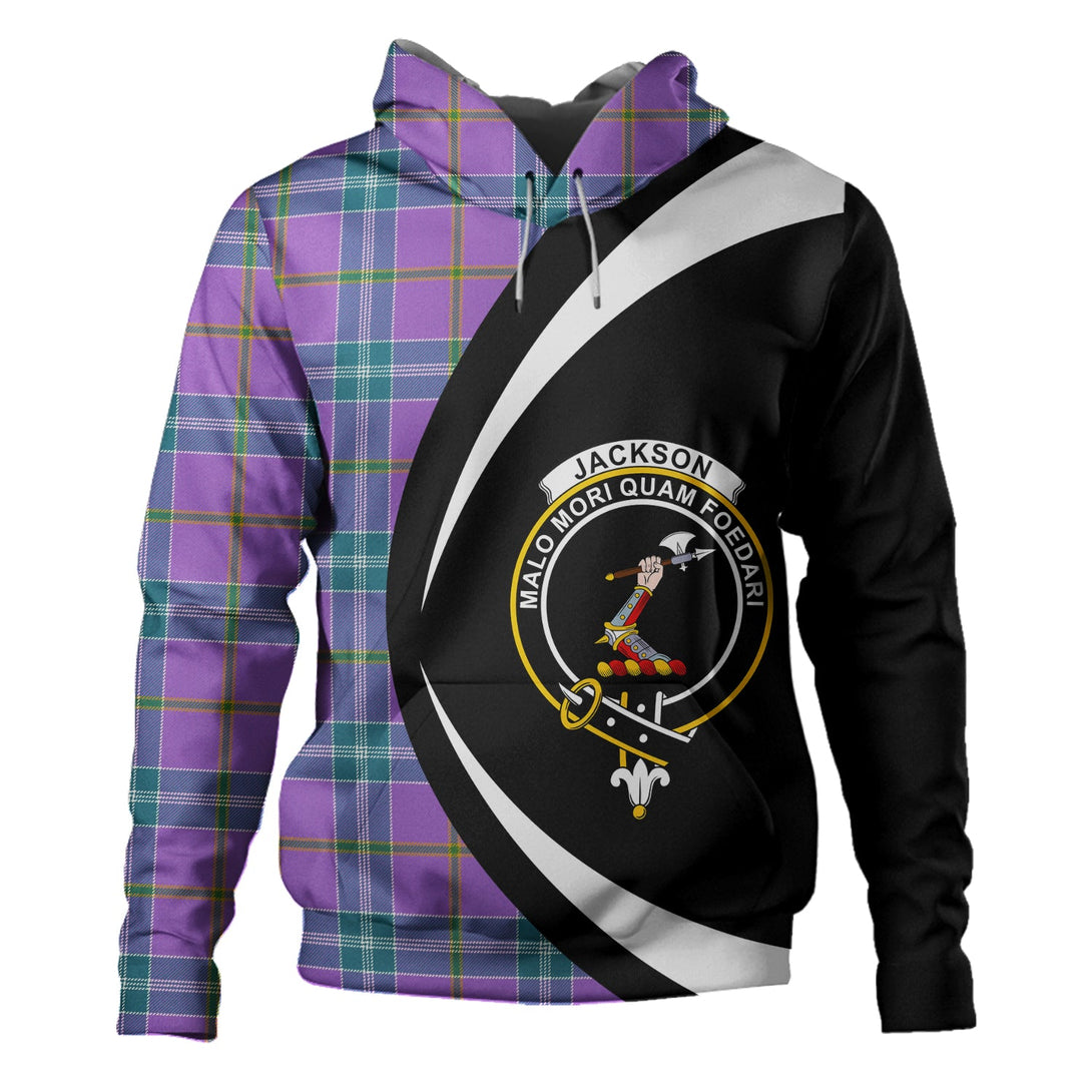 Jackson Ancient Clan Badge Tartan Hoodie Circle Style