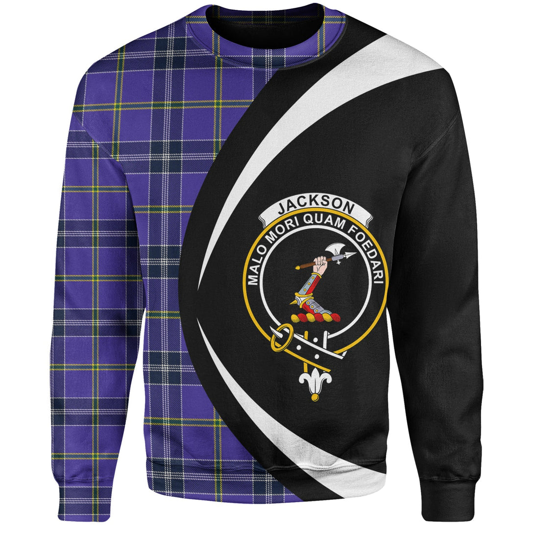 Jackson Modern Clan Badge Tartan Sweatshirt Circle Style Personalized