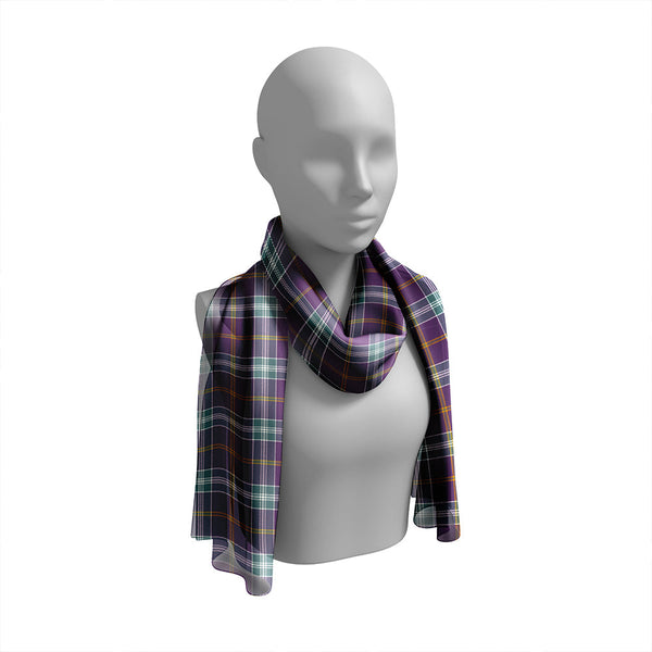 Jackson Weathered Tartan Classic Silk Habotai Long Scarf