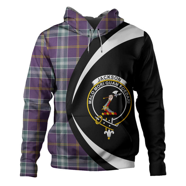 Jackson Weathered Clan Badge Tartan Hoodie Circle Style