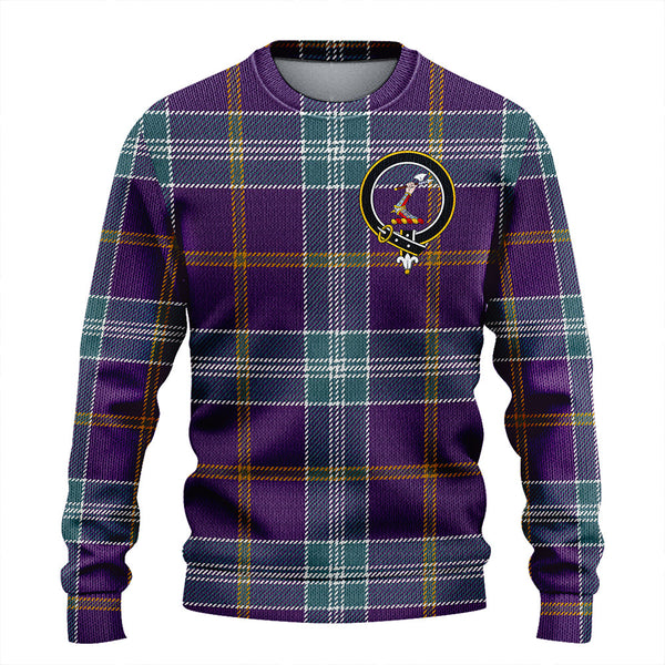 Jackson Weathered Clan Badge Tartan Knitted Sweater