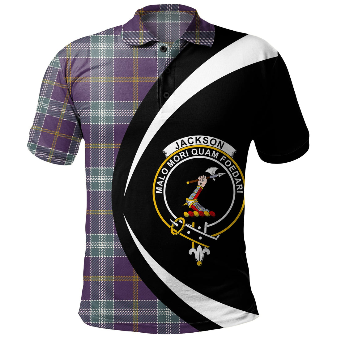 Jackson Weathered Clan Badge Tartan Polo Shirt Circle Style Personalized