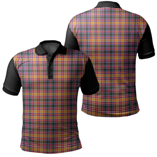 Jacobite Tartan Classic Polo Shirt Black Neck 1 Style