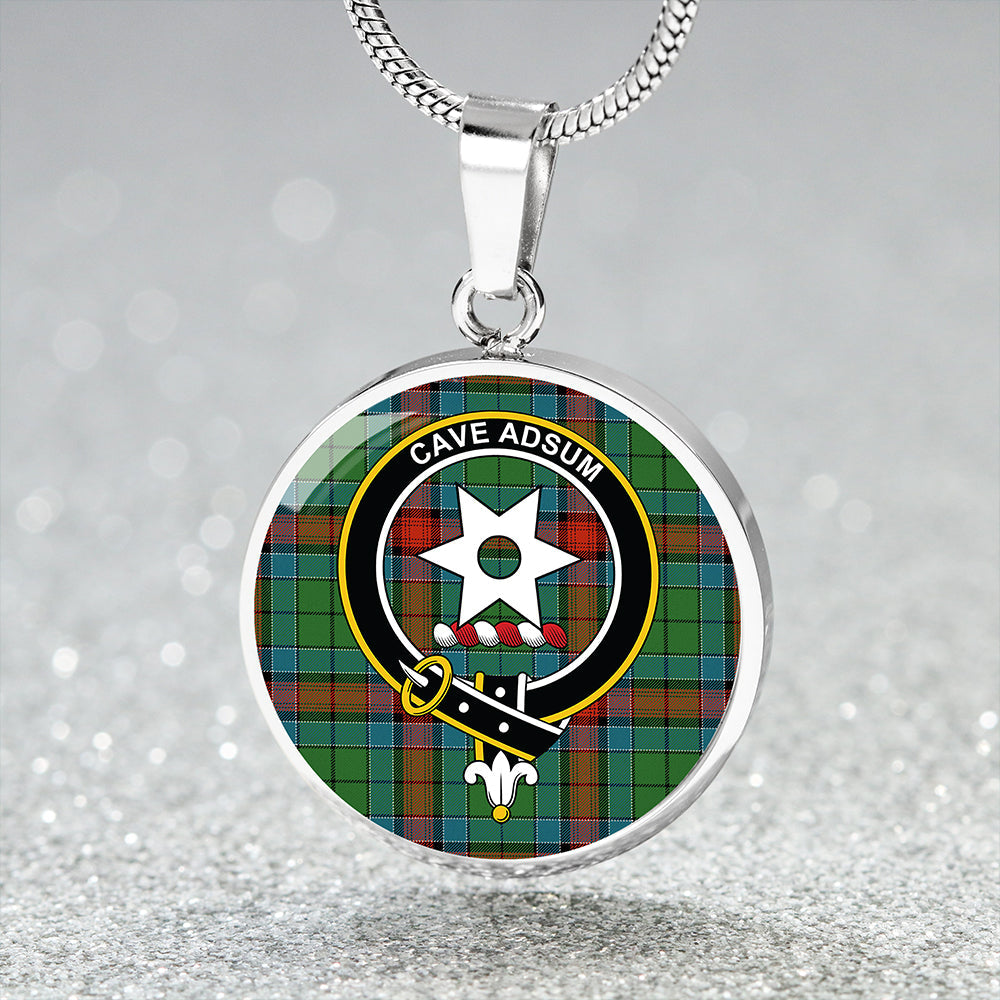 Jardine Dress Ancient Clan Badge Tartan Classic Circle Necklace