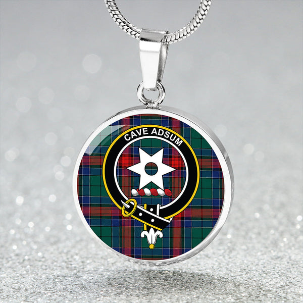 Jardine Dress Modern Clan Badge Tartan Classic Circle Necklace