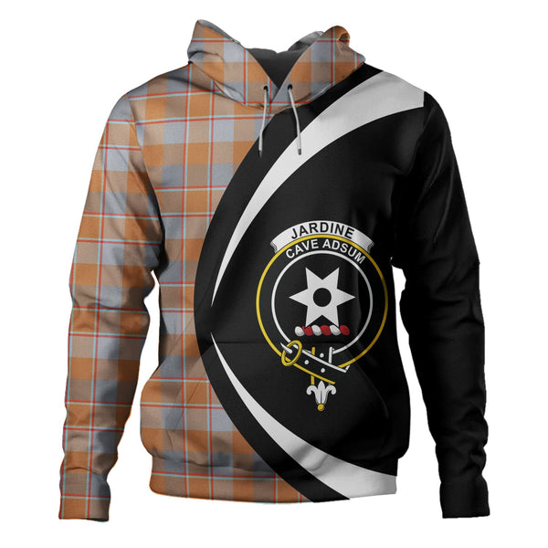 Jardine of Castlemilk Ancient Clan Badge Tartan Hoodie Circle Style