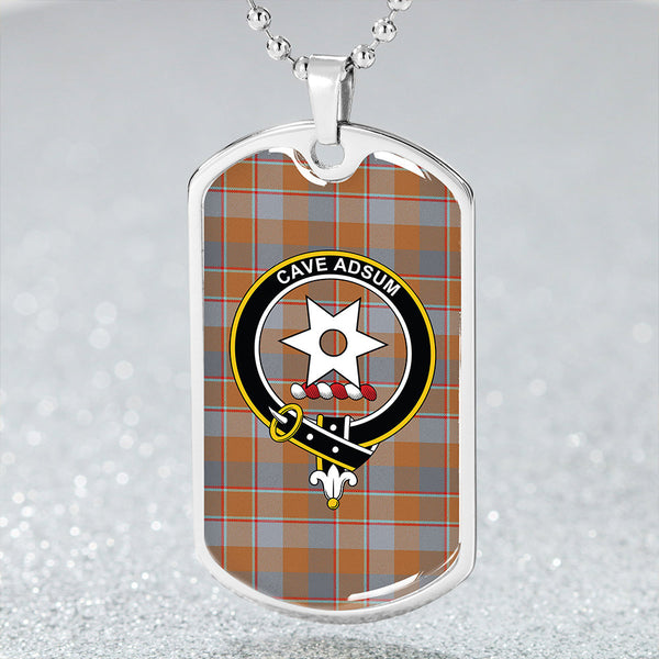 Jardine of Castlemilk Ancient Clan Badge Classic Tartan Dog Tag Necklace