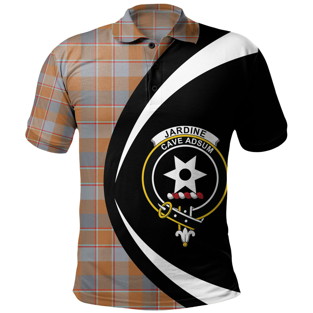 Jardine of Castlemilk Ancient Clan Badge Tartan Polo Shirt Circle Style Personalized