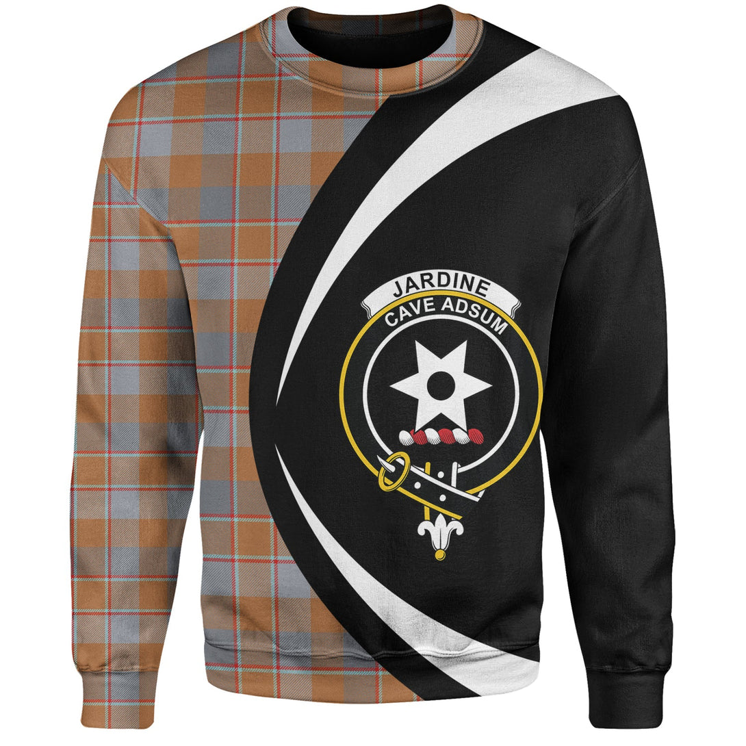 Jardine of Castlemilk Ancient Clan Badge Tartan Sweatshirt Circle Style Personalized