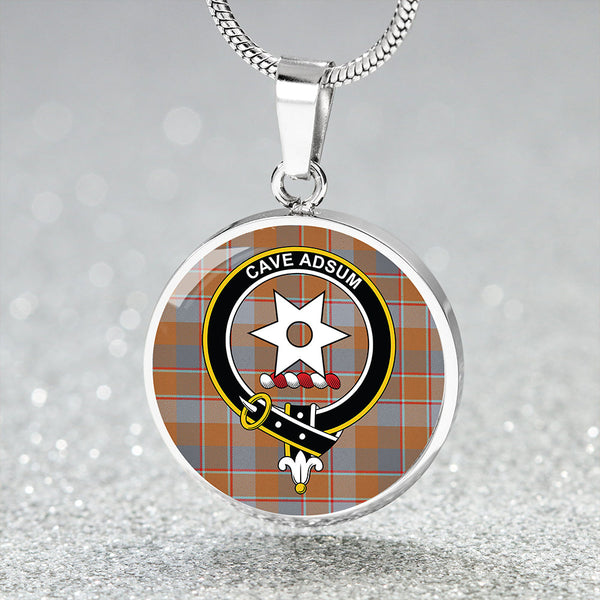 Jardine of Castlemilk Ancient Clan Badge Tartan Classic Circle Necklace