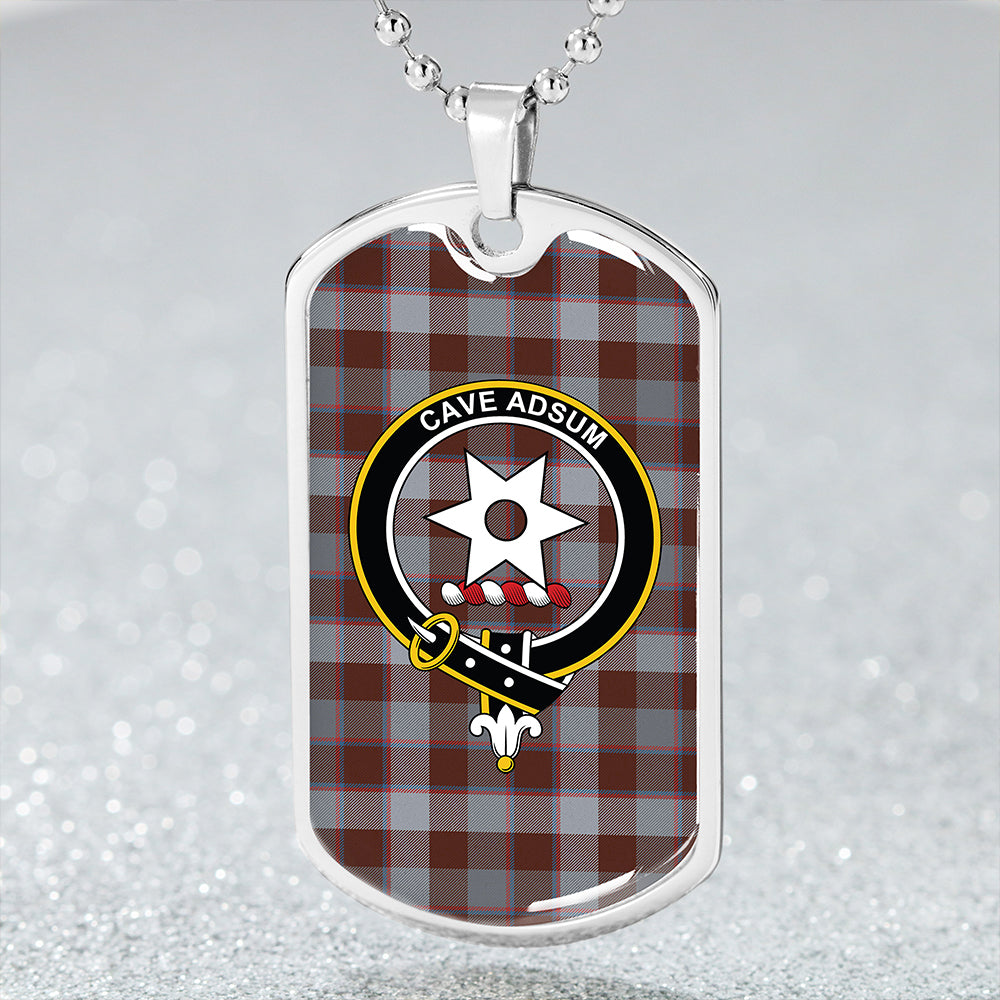 Jardine of Castlemilk Modern Clan Badge Classic Tartan Dog Tag Necklace