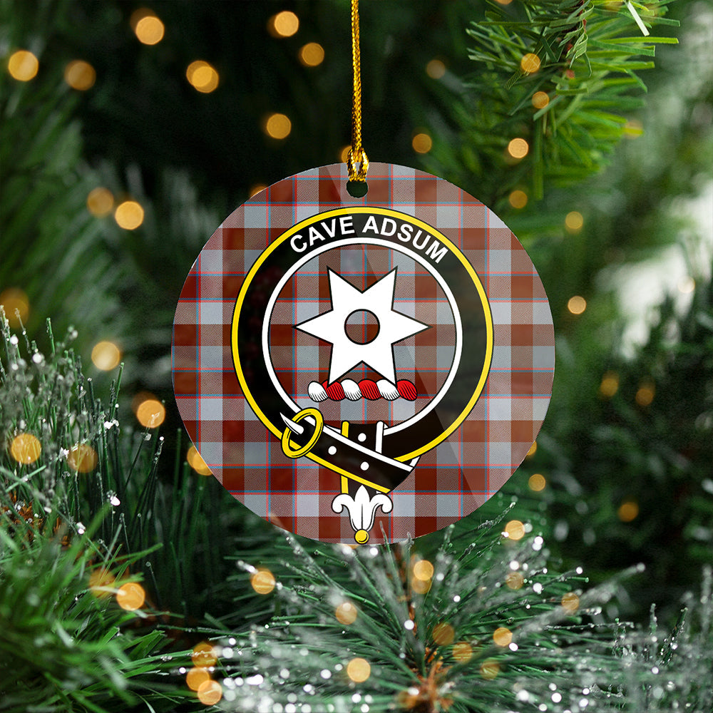 Jardine of Castlemilk Modern Clan Badge Tartan Plastic Christmas Ornaments