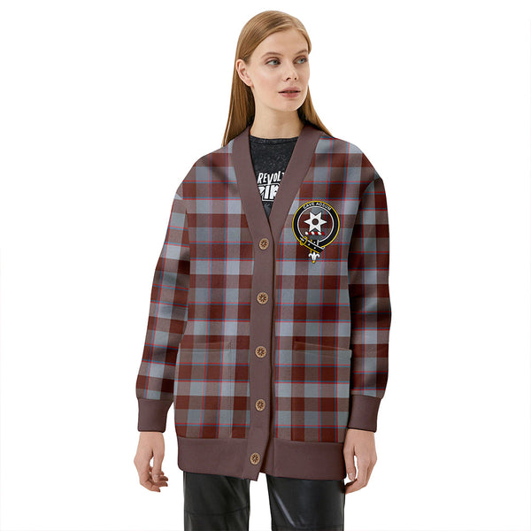 Jardine of Castlemilk Modern Clan Badge Tartan V-neck Cardigan