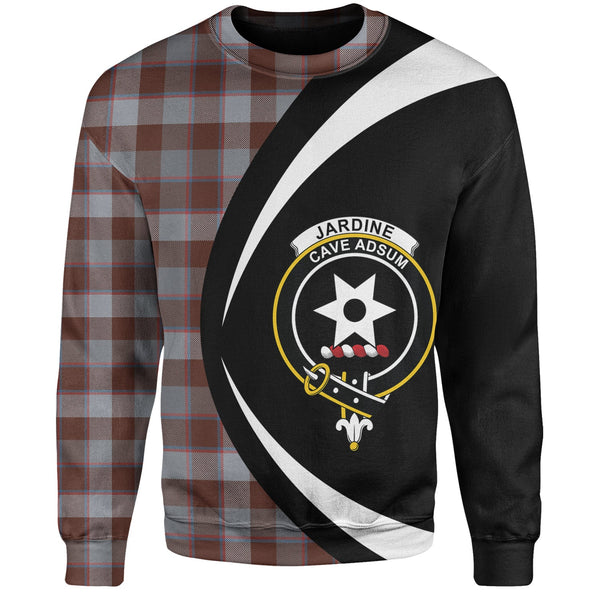 Jardine of Castlemilk Modern Clan Badge Tartan Sweatshirt Circle Style Personalized