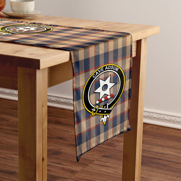 Jardine of Castlemilk Weathered Clan Badge Tartan Table Runner