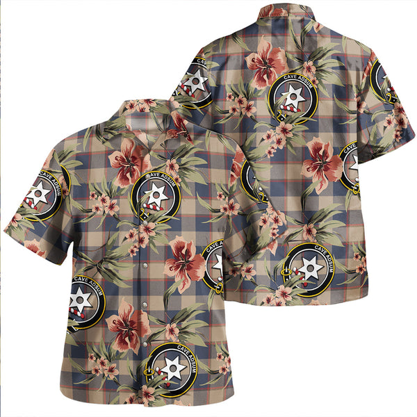 Jardine of Castlemilk Weathered Clan Badge Tartan Aloha Hawaiian Shirt Tropical Old Style