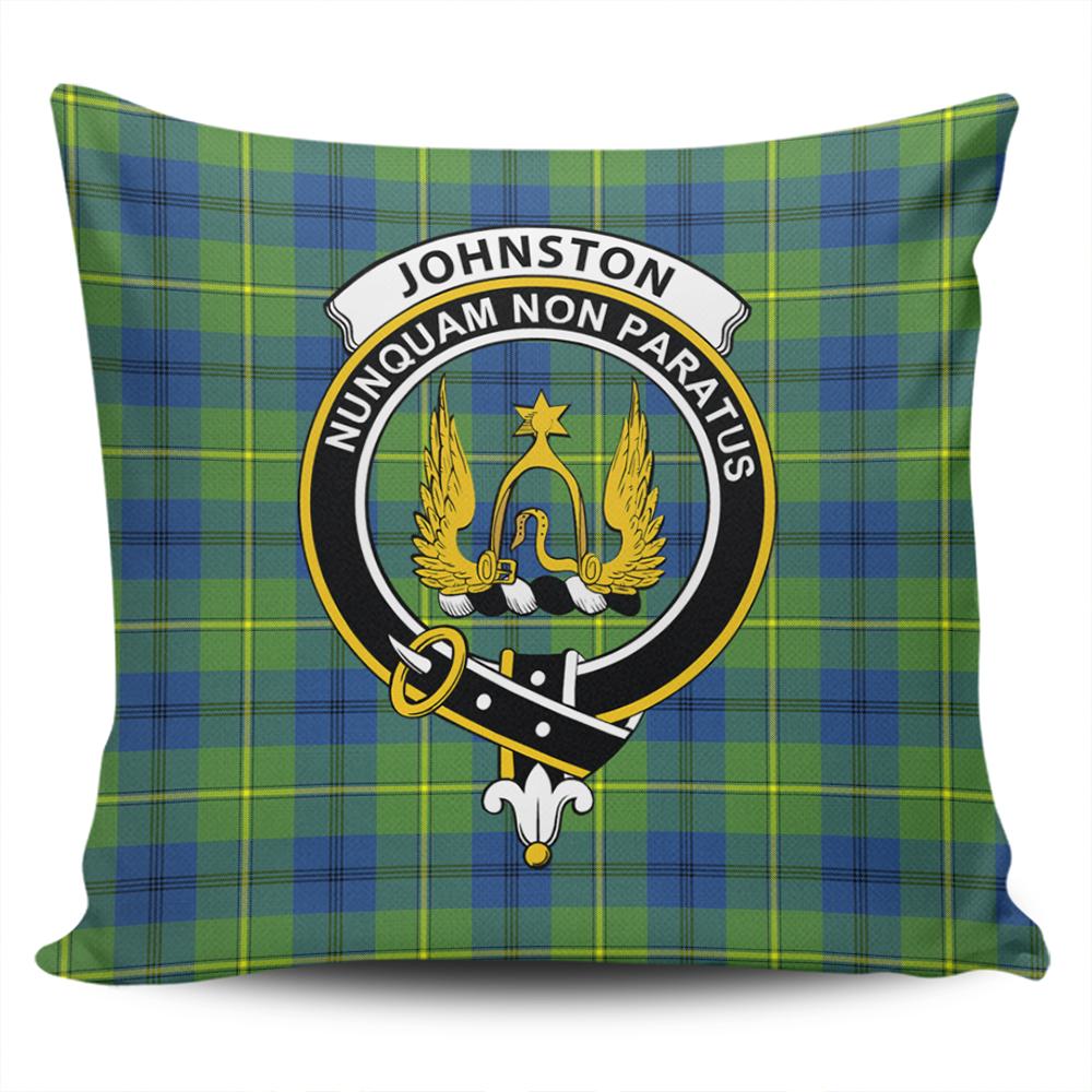 Johnston Ancient Tartan Classic Crest Pillow Cover