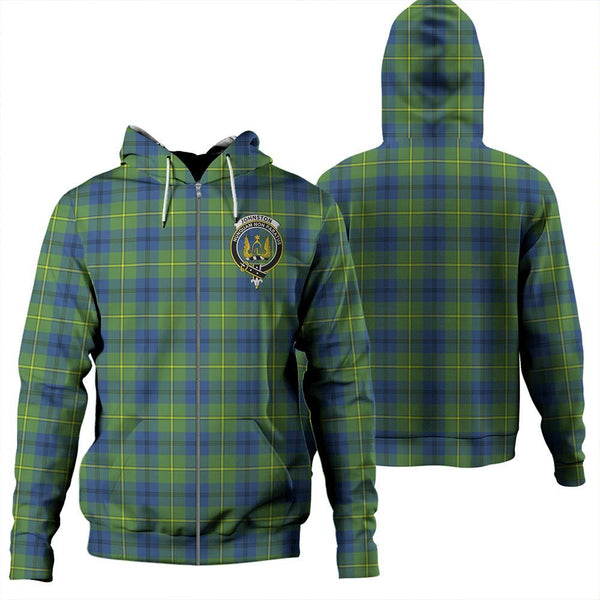 Johnston Ancient Tartan Classic Crest Zipper Hoodie